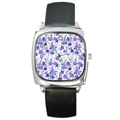 Violet-01 Square Metal Watch