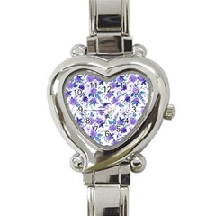 Violet-01 Heart Italian Charm Watch by nateshop