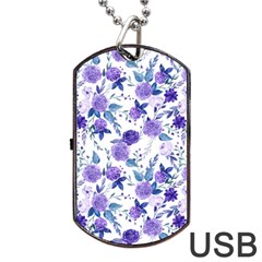 Violet-01 Dog Tag USB Flash (One Side)