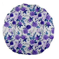 Violet-01 Large 18  Premium Round Cushions