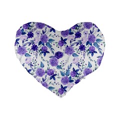 Violet-01 Standard 16  Premium Heart Shape Cushions by nateshop