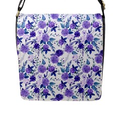 Violet-01 Flap Closure Messenger Bag (l) by nateshop