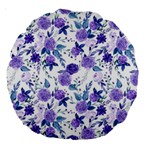 Violet-01 Large 18  Premium Round Cushions Front