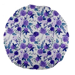 Violet-01 Large 18  Premium Flano Round Cushions by nateshop