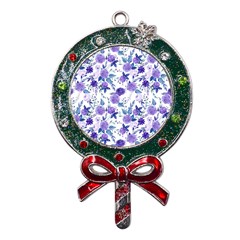 Violet-01 Metal X mas Lollipop With Crystal Ornament by nateshop