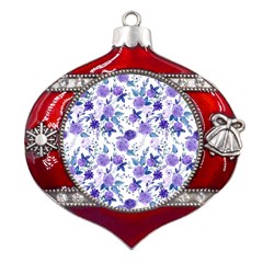 Violet-01 Metal Snowflake And Bell Red Ornament