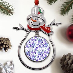 Violet-01 Metal Snowman Ornament by nateshop