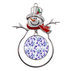 Violet-01 Metal Snowman Ornament by nateshop