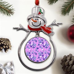 Violet-02 Metal Snowman Ornament by nateshop