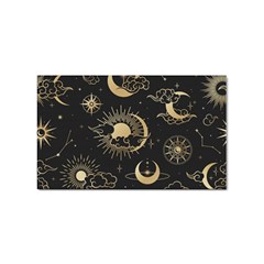 Asian Seamless Pattern With Clouds Moon Sun Stars Vector Collection Oriental Chinese Japanese Korean Sticker (rectangular) by pakminggu