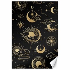 Asian Seamless Pattern With Clouds Moon Sun Stars Vector Collection Oriental Chinese Japanese Korean Canvas 12  X 18  by pakminggu