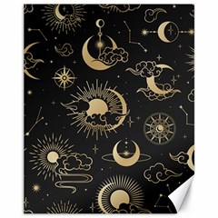 Asian Seamless Pattern With Clouds Moon Sun Stars Vector Collection Oriental Chinese Japanese Korean Canvas 11  X 14  by pakminggu