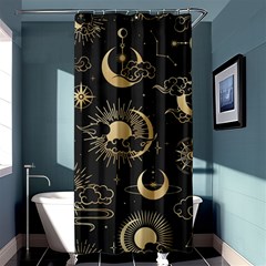 Asian Seamless Pattern With Clouds Moon Sun Stars Vector Collection Oriental Chinese Japanese Korean Shower Curtain 36  X 72  (stall)  by pakminggu