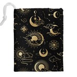 Asian Seamless Pattern With Clouds Moon Sun Stars Vector Collection Oriental Chinese Japanese Korean Drawstring Pouch (5XL) Back