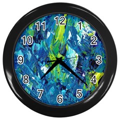 Painting-01 Wall Clock (black) by nateshop