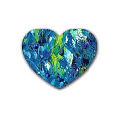 Painting-01 Rubber Heart Coaster (4 Pack)