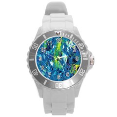 Painting-01 Round Plastic Sport Watch (L)