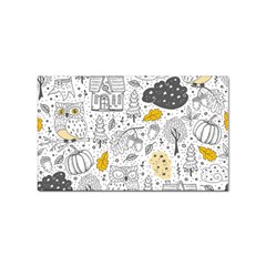 Doodle Seamless Pattern With Autumn Elements Sticker Rectangular (100 Pack) by pakminggu