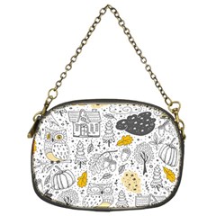 Doodle Seamless Pattern With Autumn Elements Chain Purse (two Sides) by pakminggu