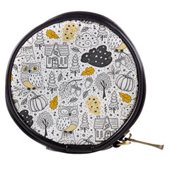 Doodle Seamless Pattern With Autumn Elements Mini Makeup Bag by pakminggu