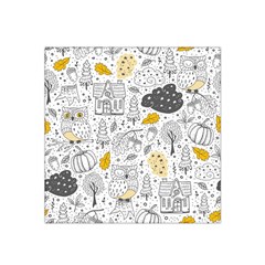 Doodle Seamless Pattern With Autumn Elements Satin Bandana Scarf 22  X 22  by pakminggu