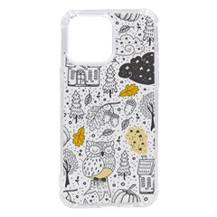 Doodle Seamless Pattern With Autumn Elements Iphone 14 Pro Max Tpu Uv Print Case by pakminggu