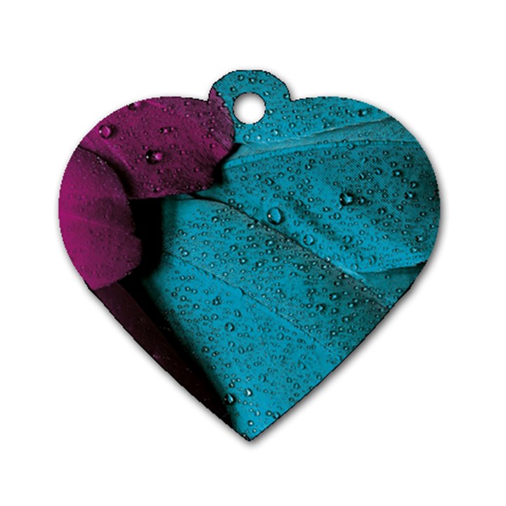 Plumage Dog Tag Heart (Two Sides)