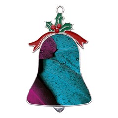 Plumage Metal Holly Leaf Bell Ornament