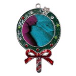 Plumage Metal X Mas Lollipop with Crystal Ornament Front