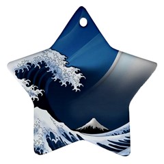 The Great Wave Off Kanagawa Star Ornament (two Sides) by pakminggu