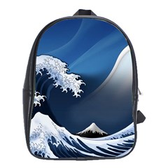 The Great Wave Off Kanagawa School Bag (xl) by pakminggu