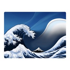 The Great Wave Off Kanagawa Two Sides Premium Plush Fleece Blanket (mini) by pakminggu