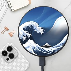 The Great Wave Off Kanagawa Wireless Fast Charger(black) by pakminggu