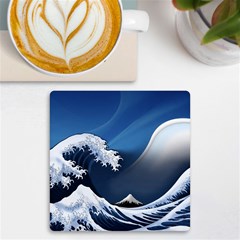 The Great Wave Off Kanagawa Uv Print Square Tile Coaster  by pakminggu