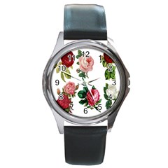 Roses-white Round Metal Watch by nateshop