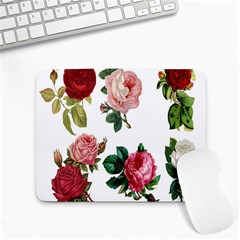 Roses-white Small Mousepad by nateshop