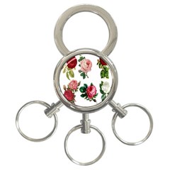 Roses-white 3-ring Key Chain by nateshop