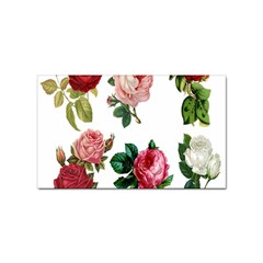 Roses-white Sticker Rectangular (100 Pack) by nateshop