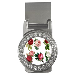 Roses-white Money Clips (cz)  by nateshop