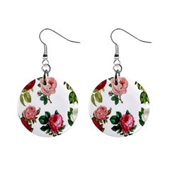 Roses-white Mini Button Earrings by nateshop