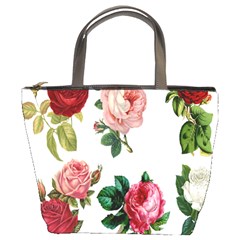 Roses-white Bucket Bag by nateshop