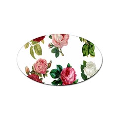 Roses-white Sticker Oval (10 Pack) by nateshop