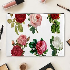 Roses-white Cosmetic Bag (xl) by nateshop