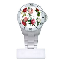 Roses-white Plastic Nurses Watch by nateshop