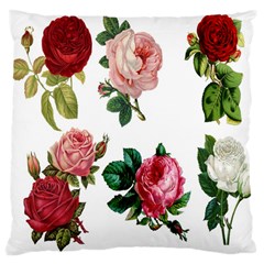 Roses-white Large Cushion Case (two Sides) by nateshop