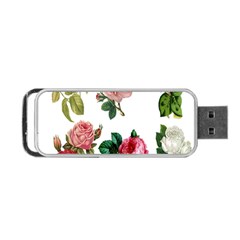 Roses-white Portable Usb Flash (one Side) by nateshop