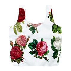 Roses-white Full Print Recycle Bag (l) by nateshop