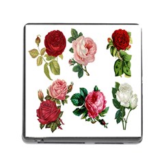 Roses-white Memory Card Reader (square 5 Slot) by nateshop