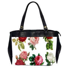 Roses-white Oversize Office Handbag (2 Sides) by nateshop