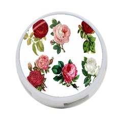 Roses-white 4-port Usb Hub (two Sides) by nateshop